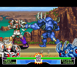 Mighty Morphin Power Rangers - The Fighting Edition (USA) In game screenshot